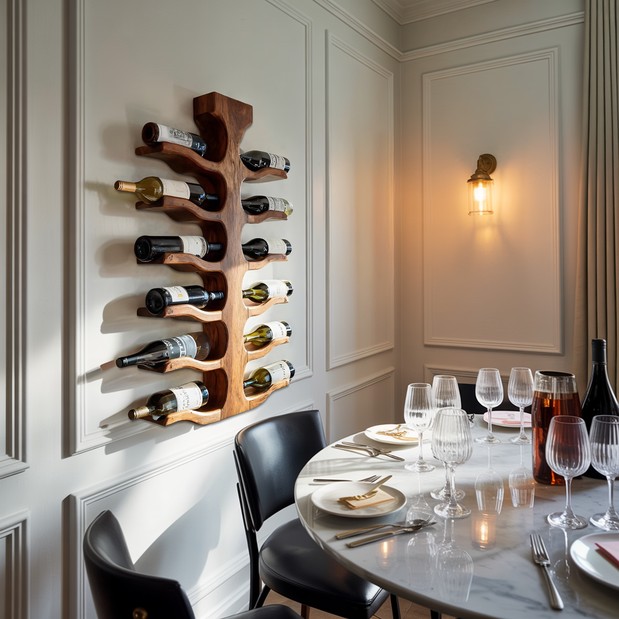 Modern Wall Mounted Wine Rack For Bar Storage Decor