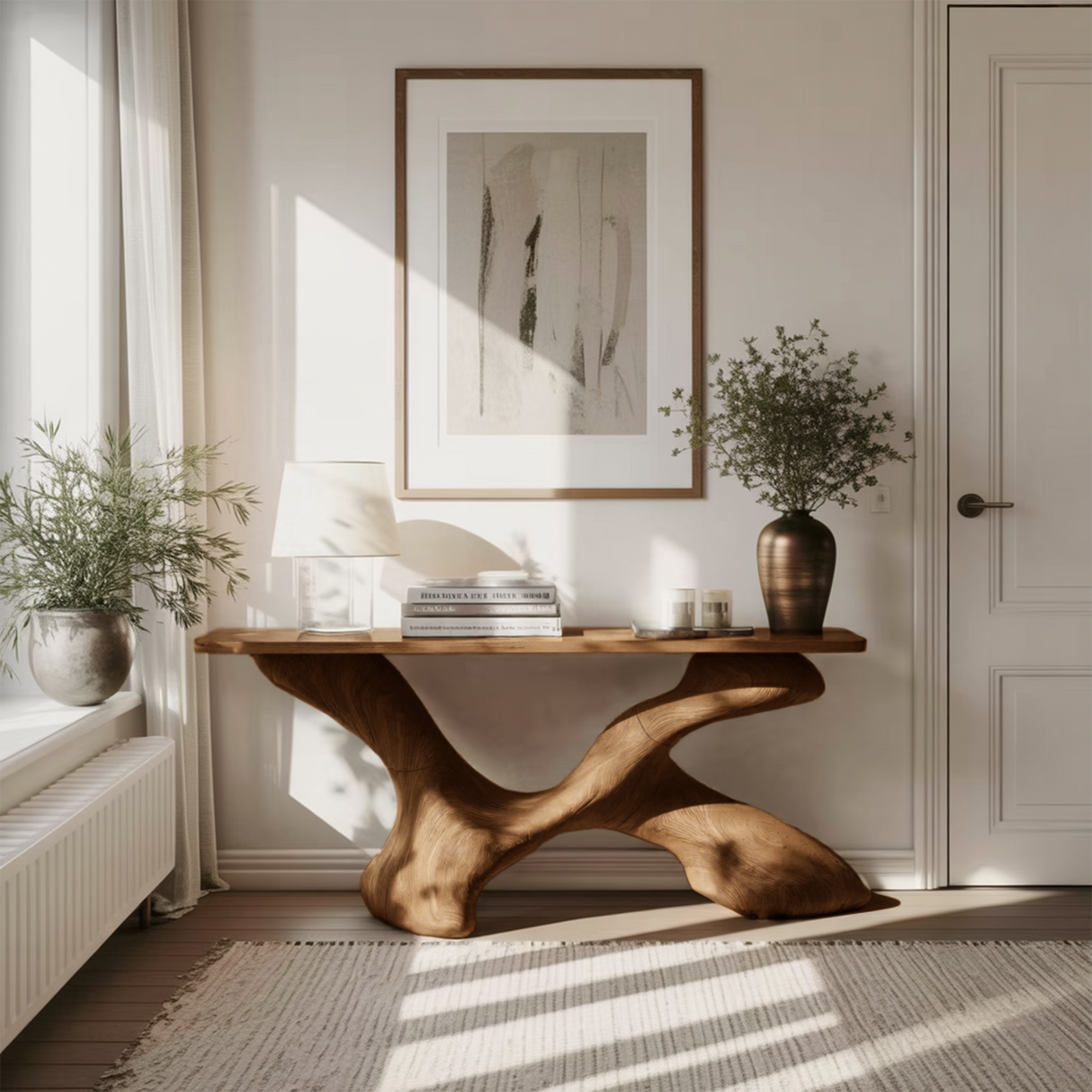 Mid Century Foyer Table For Living Room