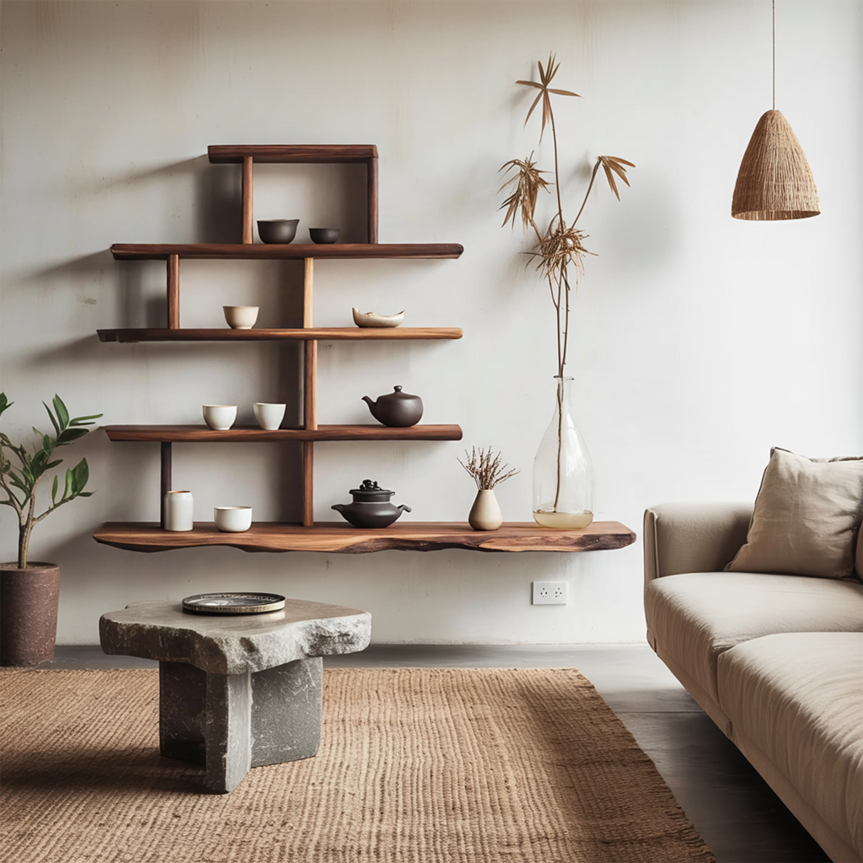 Farmhouse Live Edge Shelf For Bedroom Decor And Storage