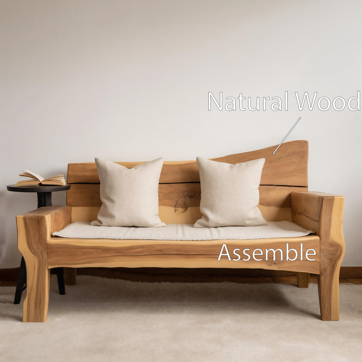 Artistic Live Edge Sofa For Living Room