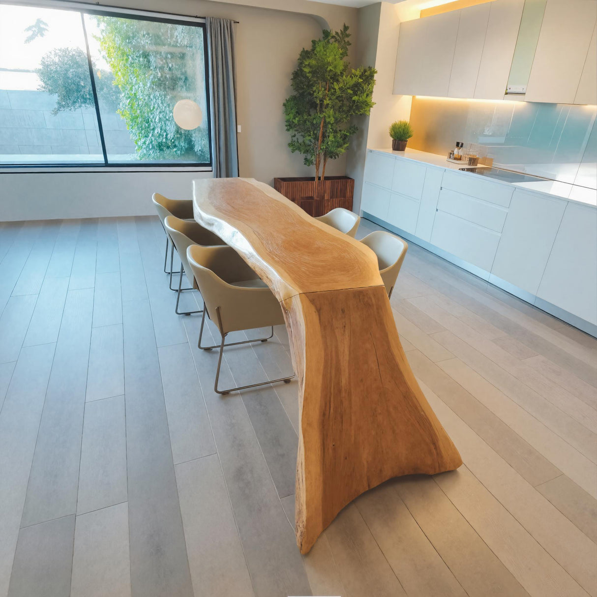 Modern Live Edge Dining Table For Kitchen