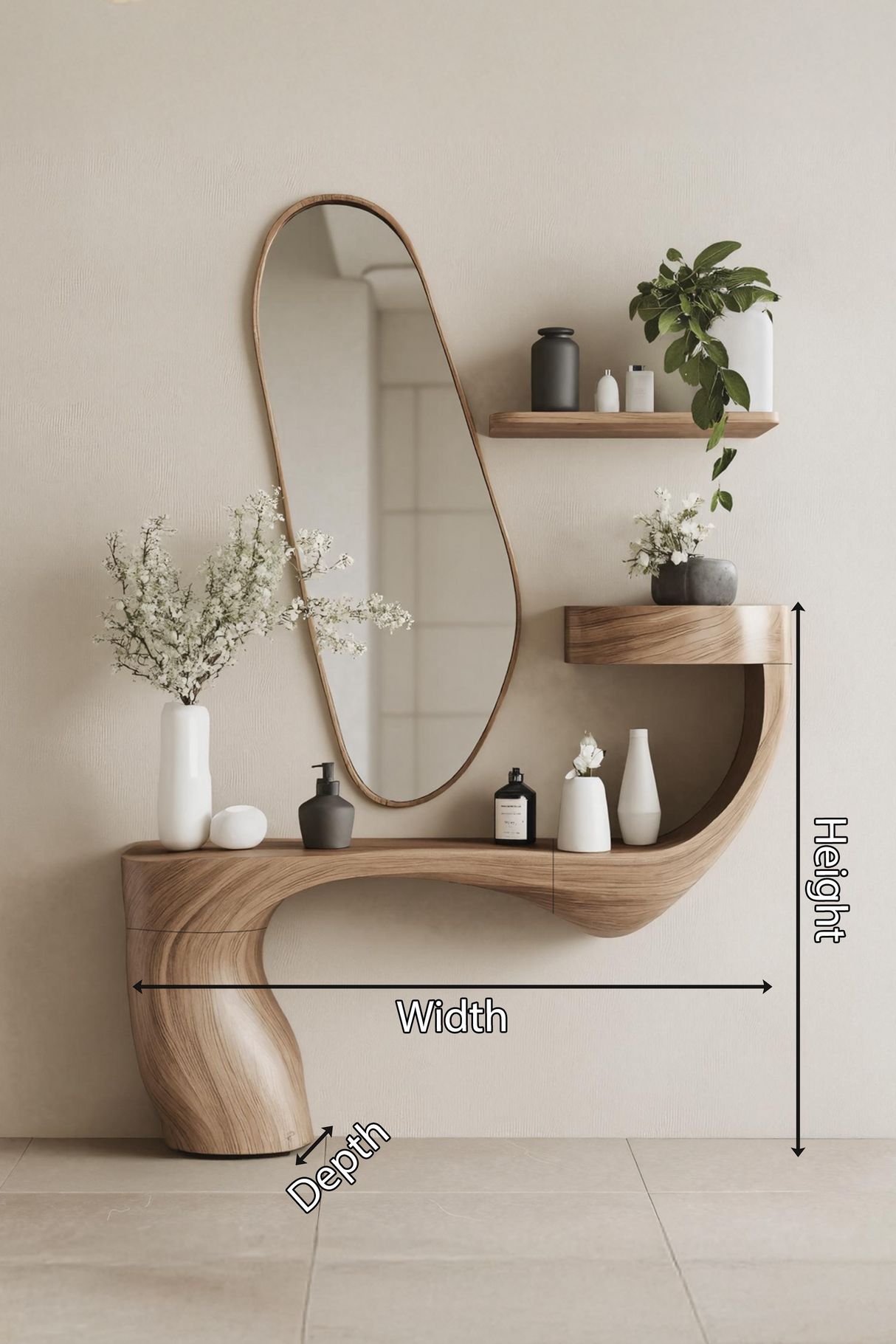 Farmhouse Live Edge Vanity for Modern Bathroom Decor