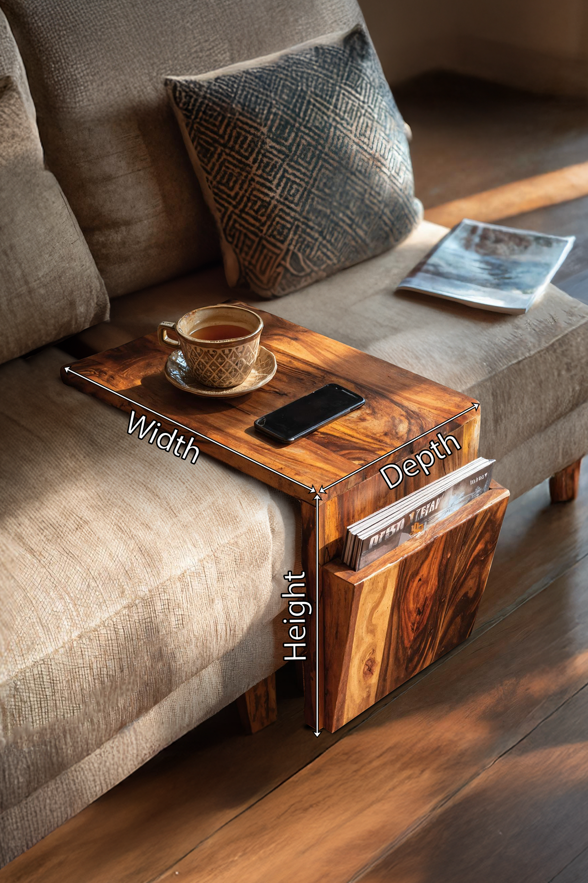 Modern Wooden Armrest For Cozy Living Room Style