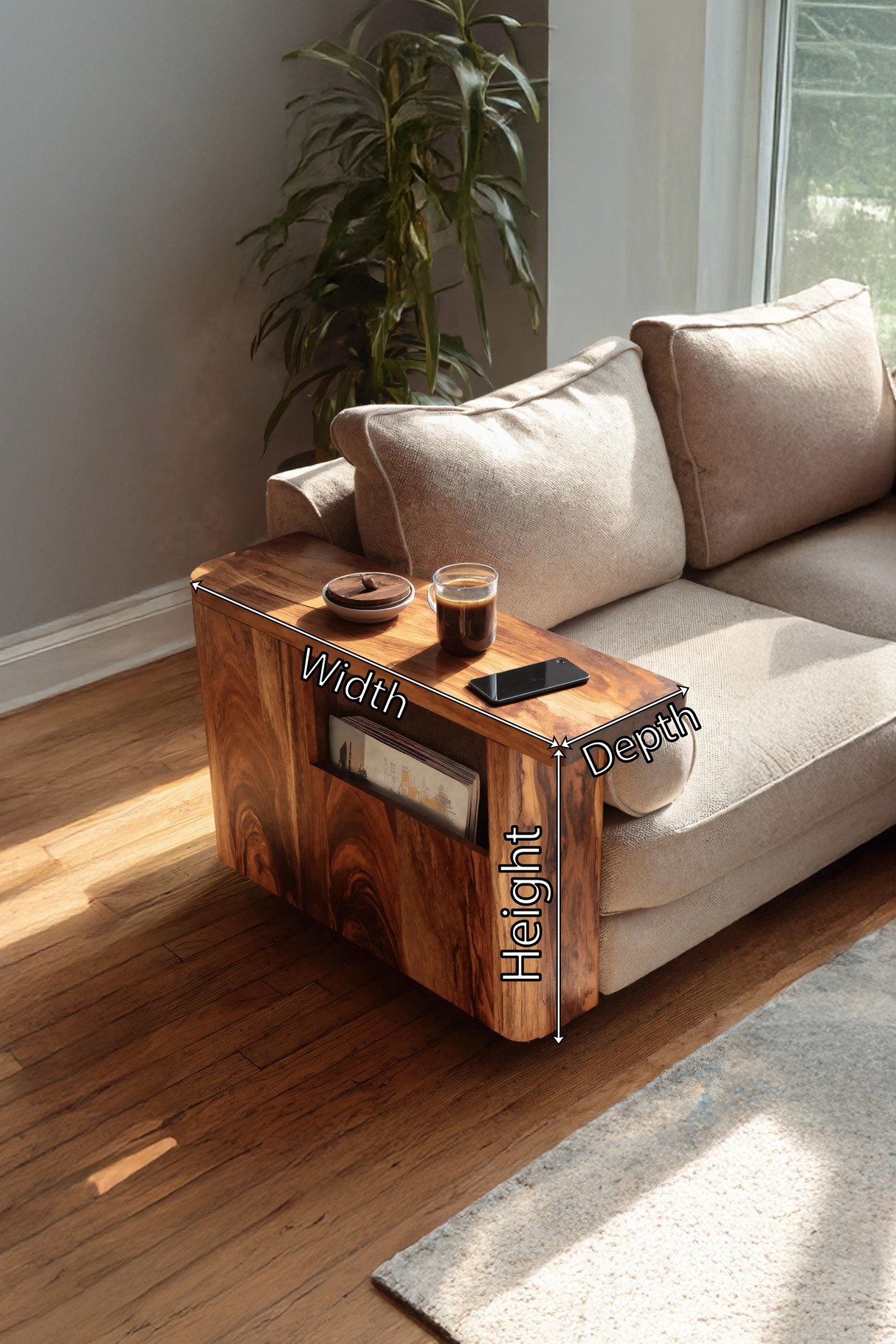 Modern Wooden Side Table For Cozy Living Room Design