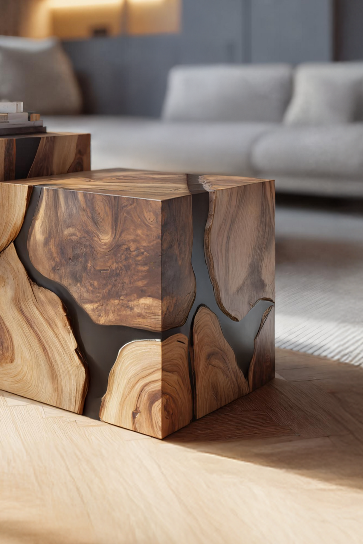 Modern Low Solid Wood Coffee Table For Minimalist Homes