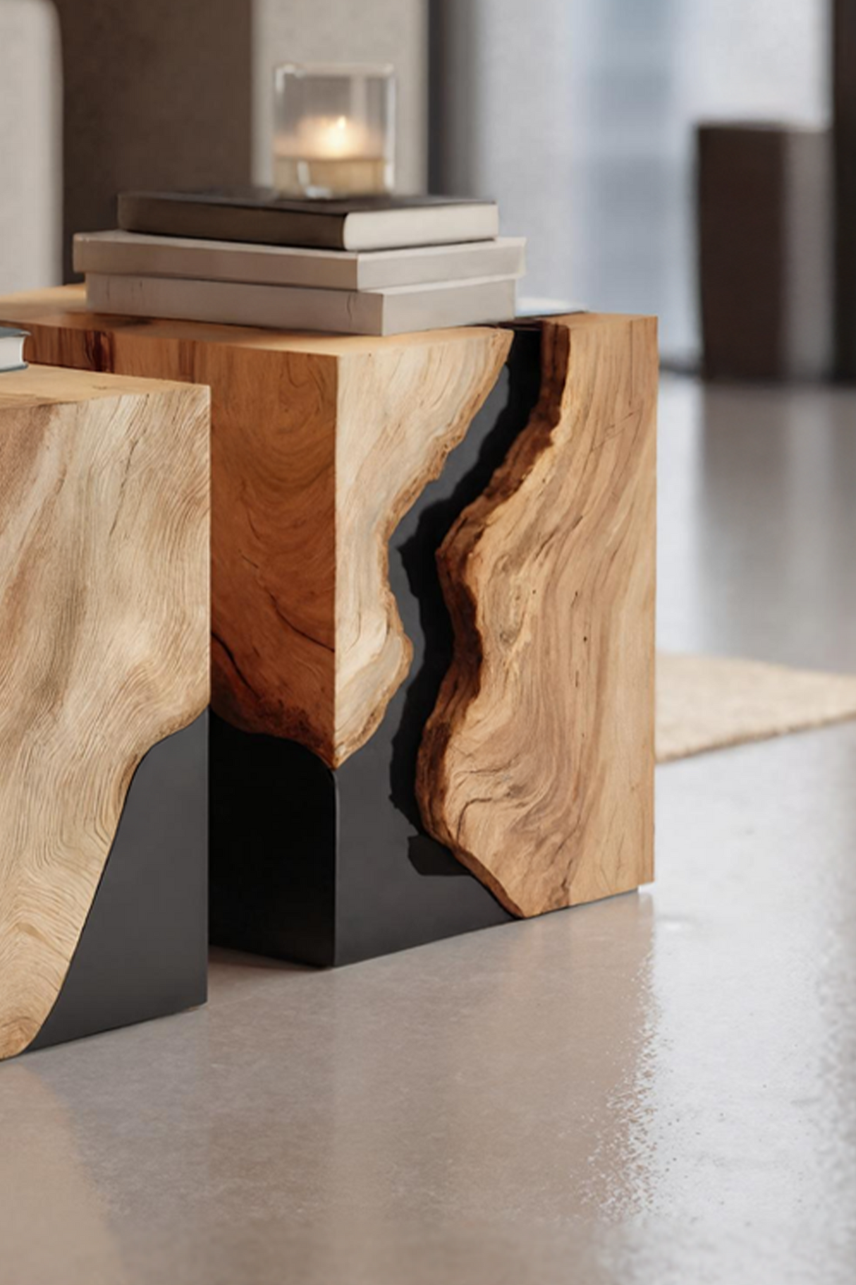 Modern Solid Wood Square Coffee Table For Home Style