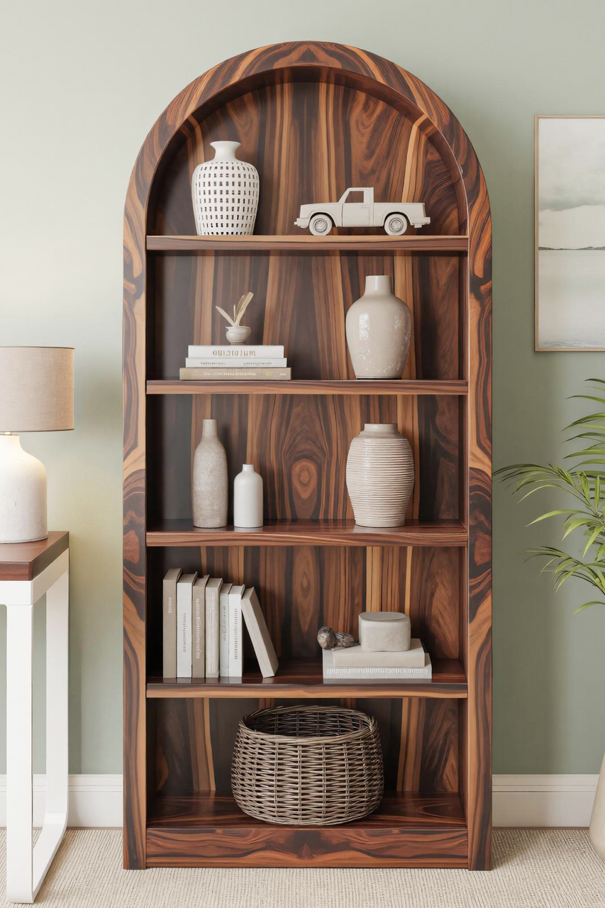 Arched Display Bookshelf For Living Room Or Office