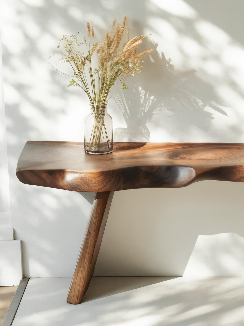 Organic Live Edge Bench For Entryway Or Hallway