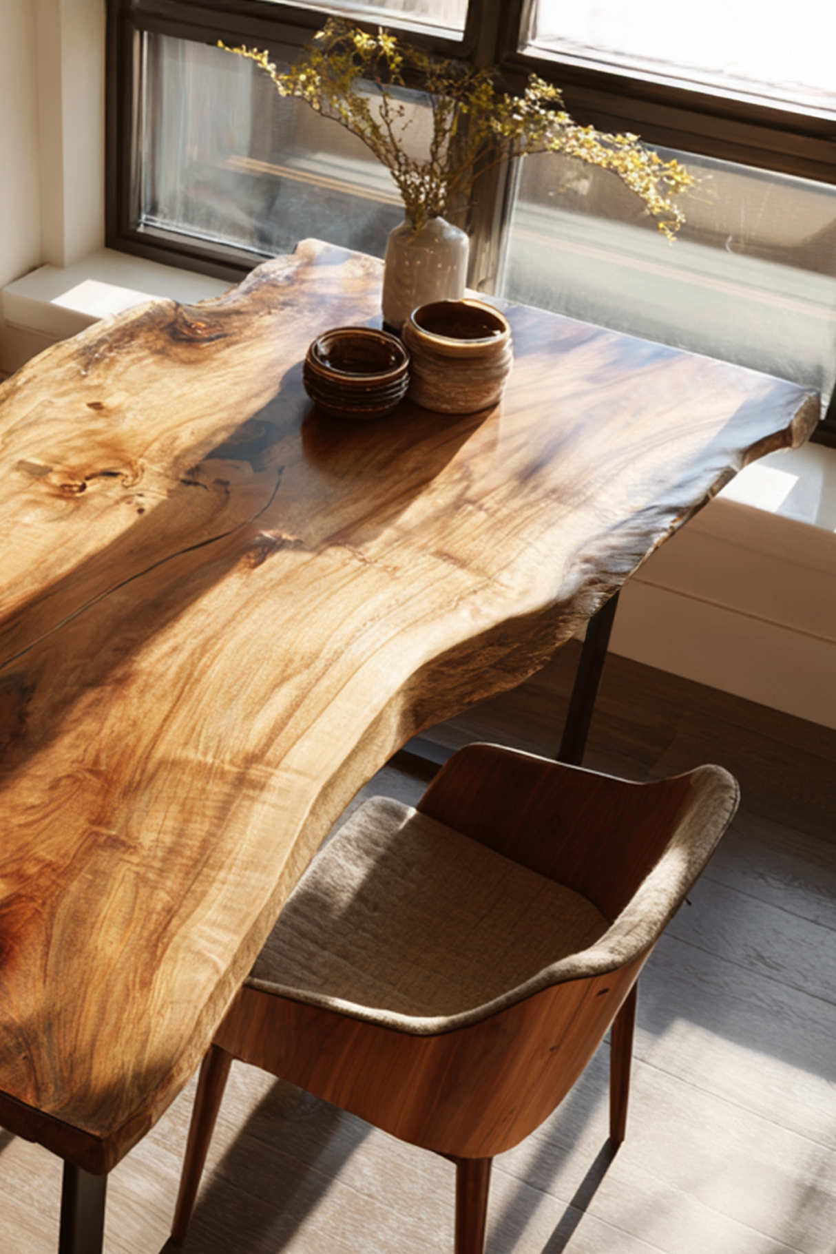 Dining Room Modern Wooden Live Edge Dining Table Natural
