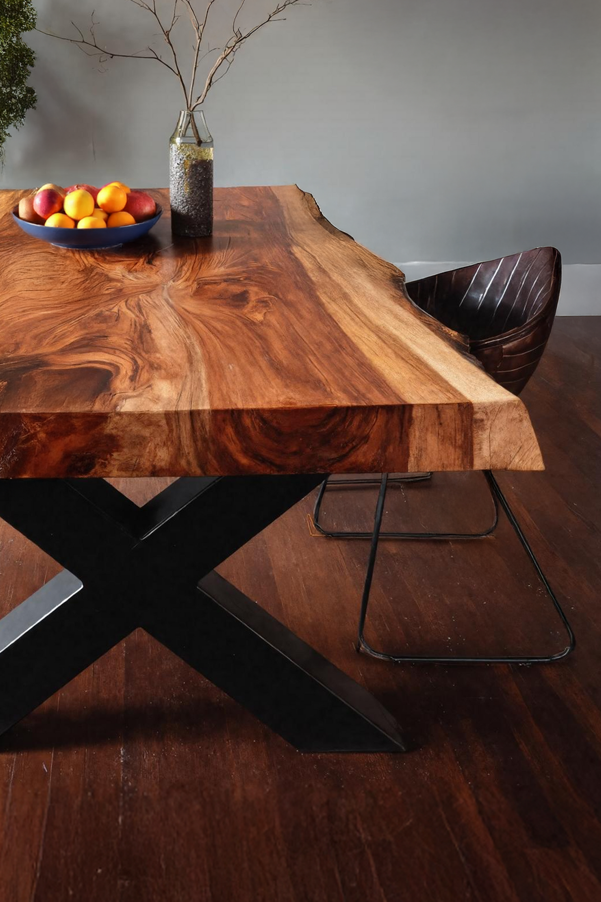 Kitchen Decor Handcrafted Live Edge Dining Table Premium