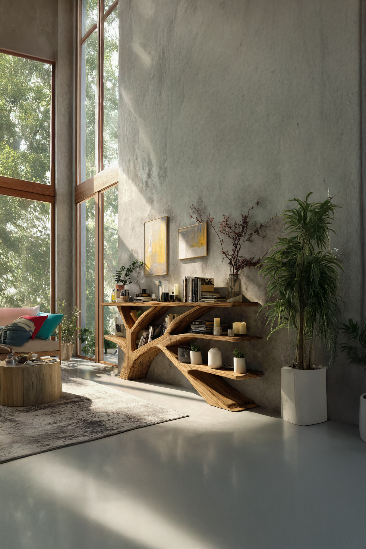 Farmhouse Wooden Live Edge Console Table For Rustic Furniture Decor