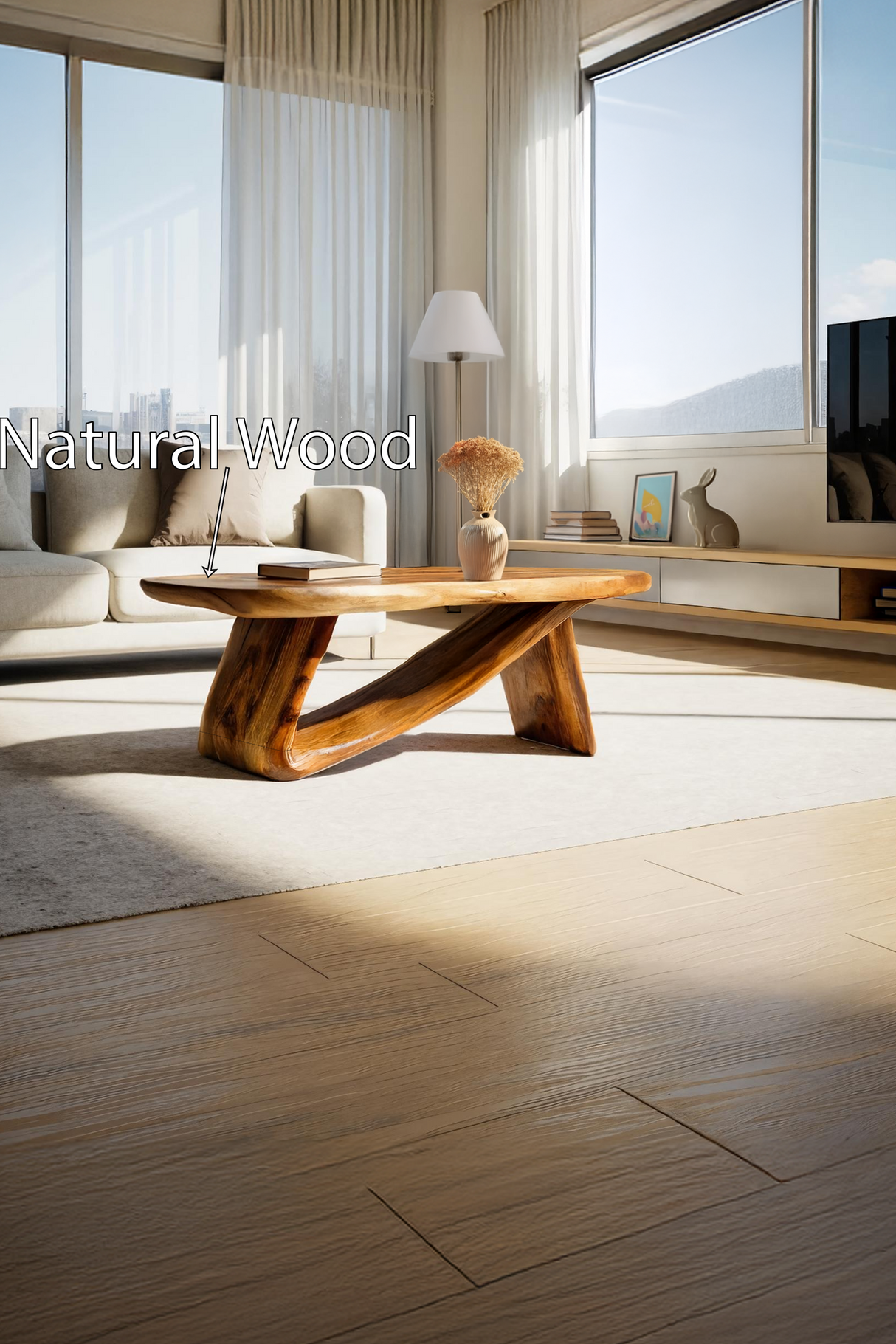 Modern Wooden Live Edge Coffee Table For Furniture Decor And Home Style