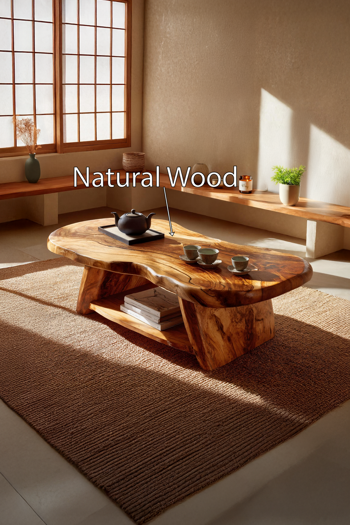 Modern Solid Wood Coffee Table For Living Roomdecor And Interior Design