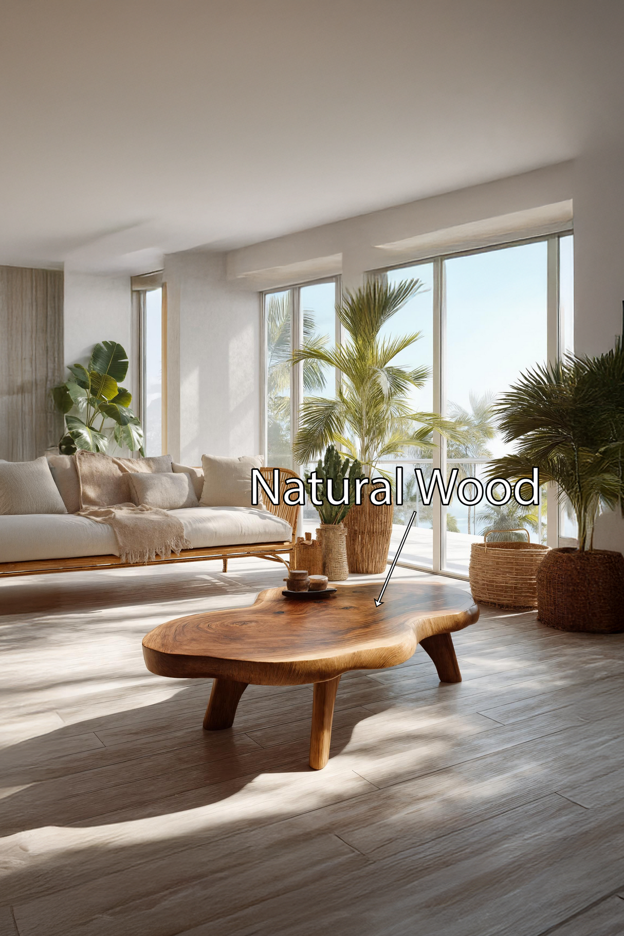 Farmhouse Solid Wood Coffee Table For Living Room Furniture