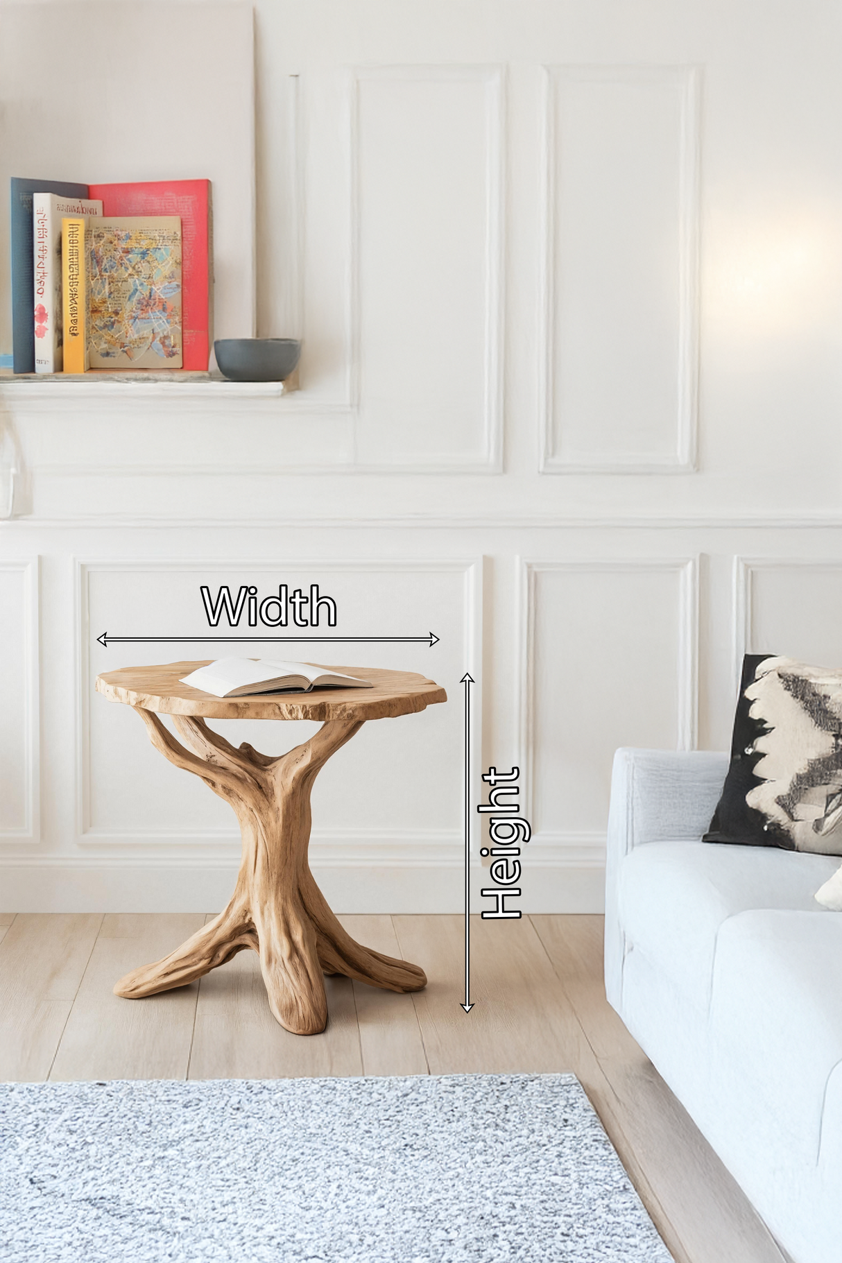 Farmhouse Round End Table For Entryway Design Stylish Furniture Decor