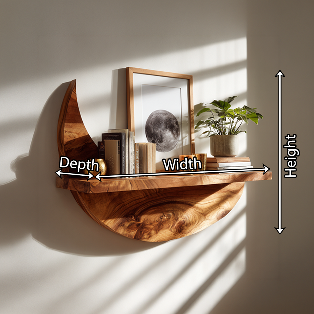 Handcrafted Rustic Wooden Wall Mount Shelf For Entryway Storage
