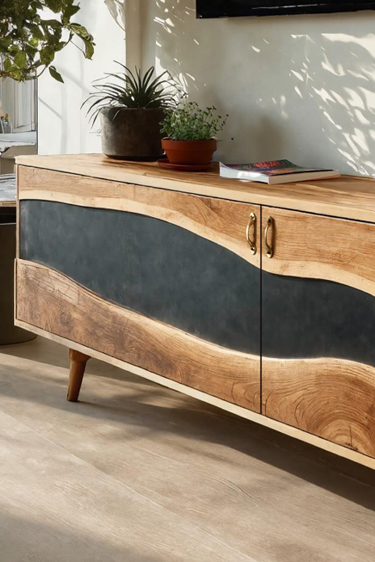 Modern Wooden Media Cabinet For Minimalist Home