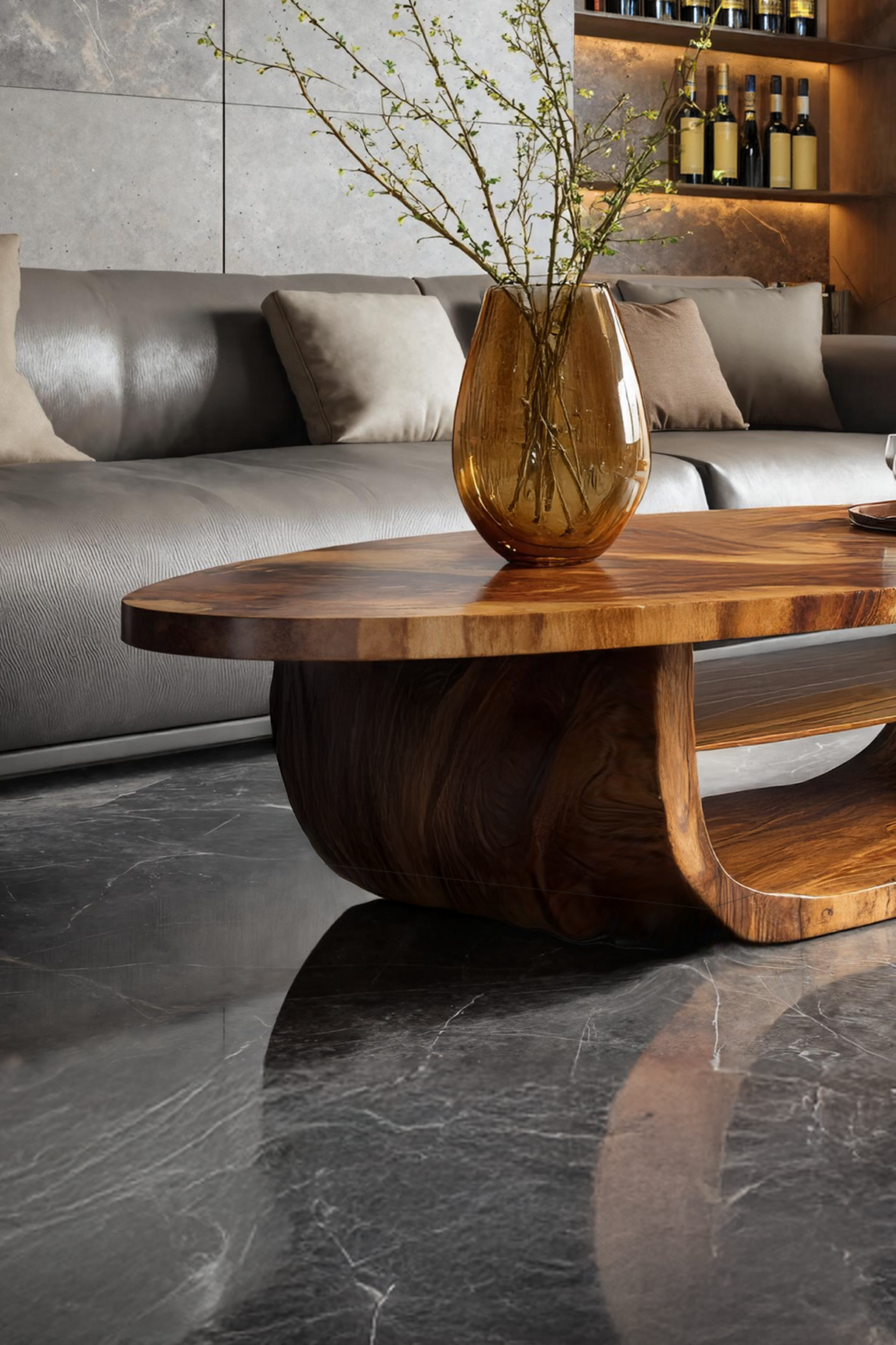 Modern Solid Wood Low Coffee Table For Living Room Furniture Decor