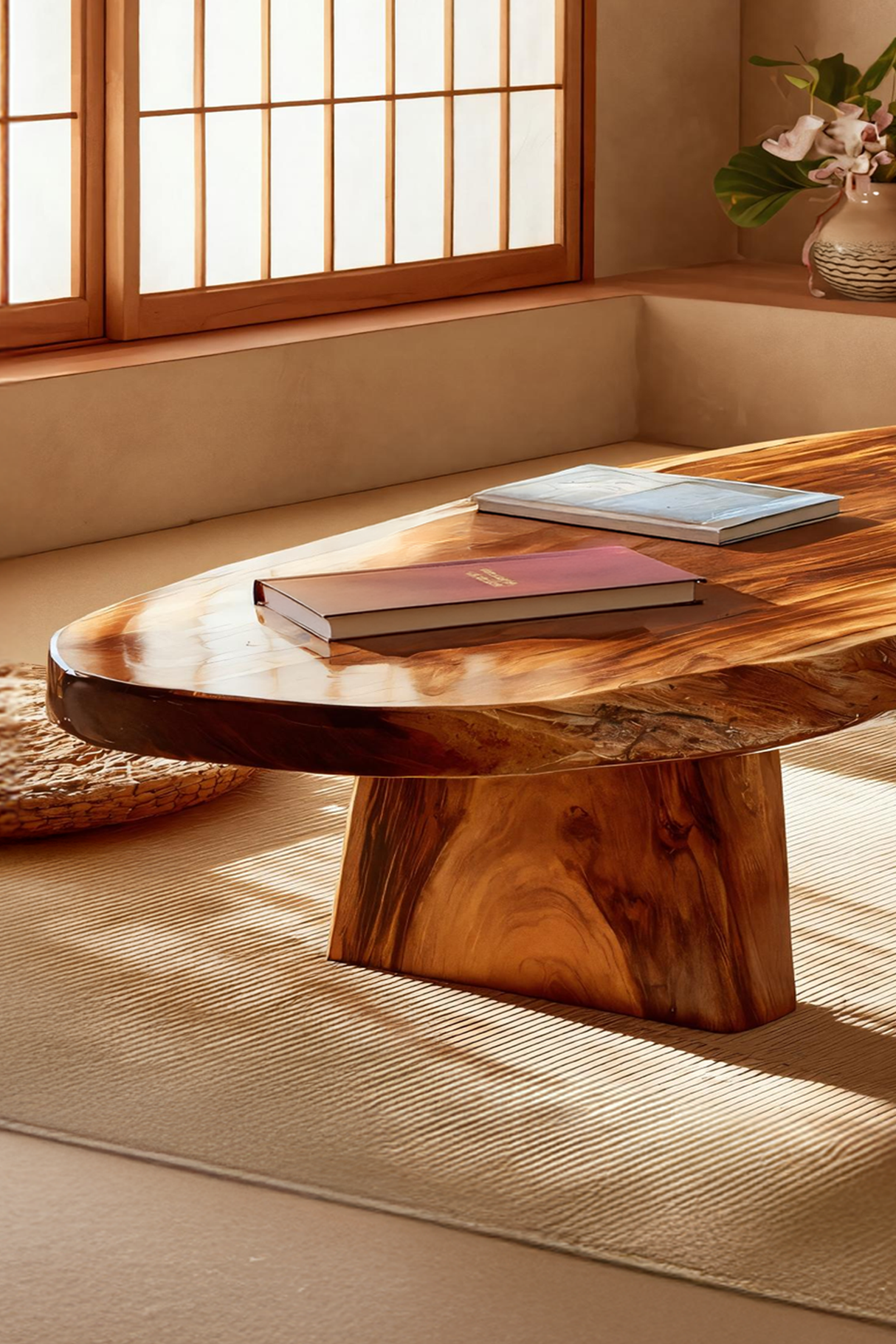 Handcrafted Live Edge Low Table For Living Room Furniture Decor