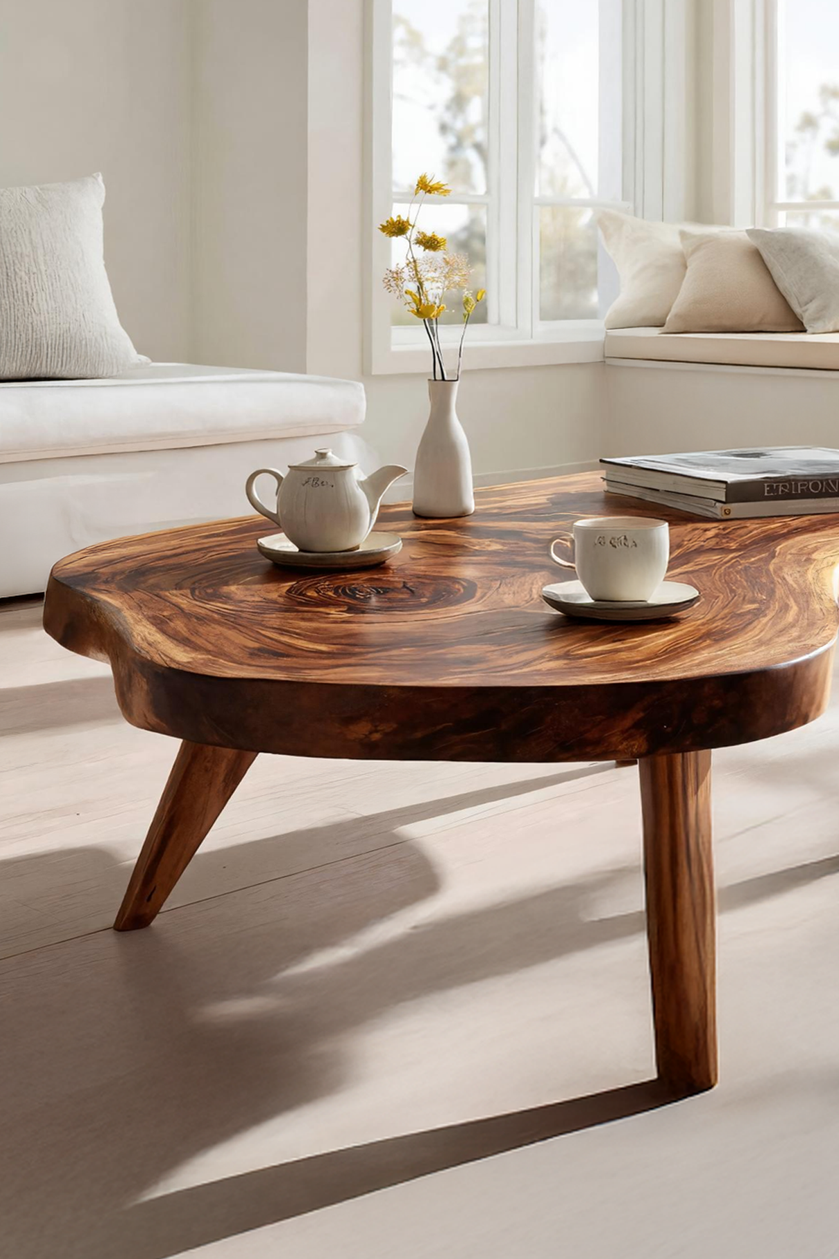 Farmhouse Solid Wood Coffee Table For Living Roomdecor And Home Style