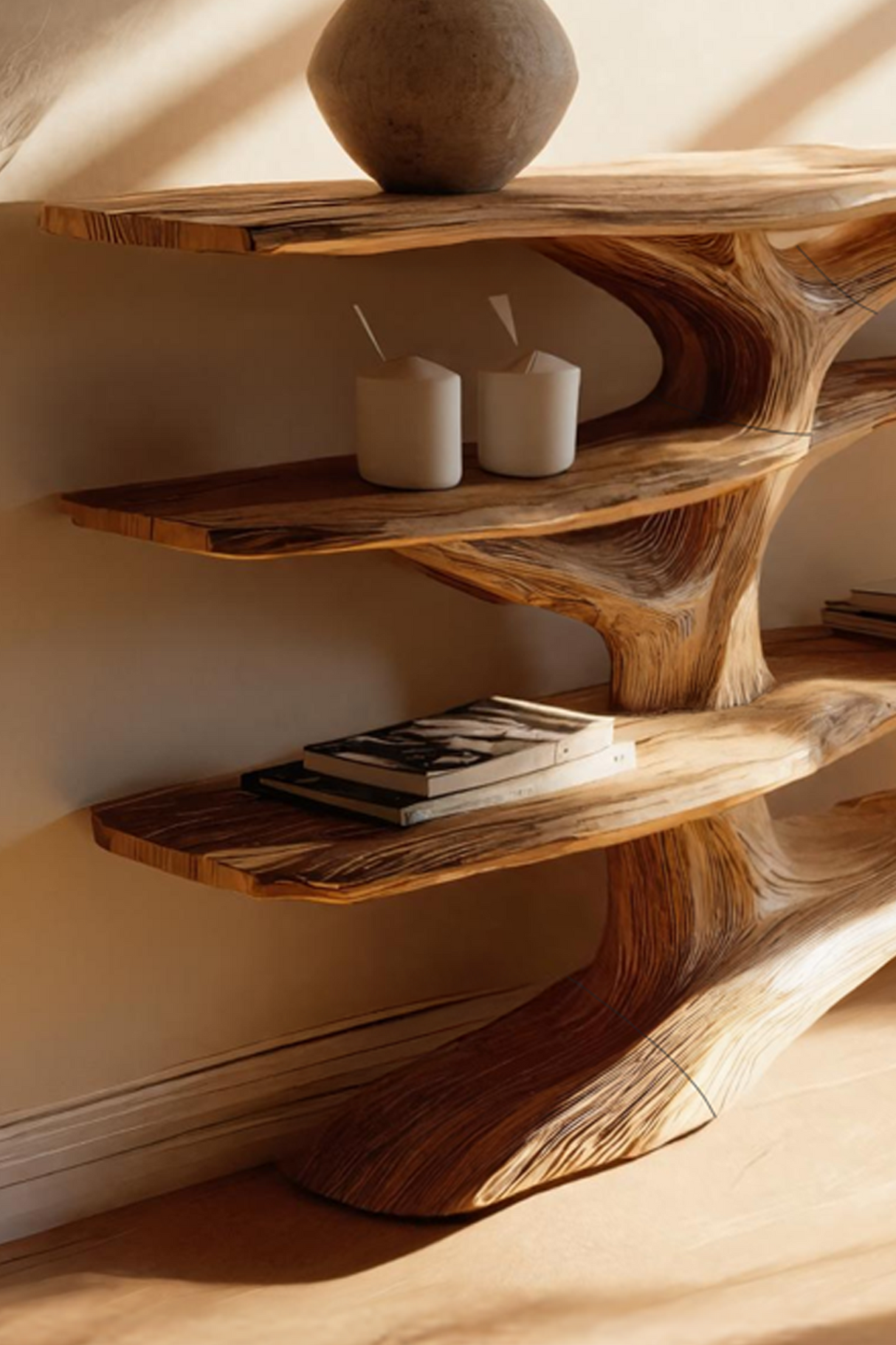 Farmhouse Wooden Live Edge Console Table For Farmhouse Furniture Decor