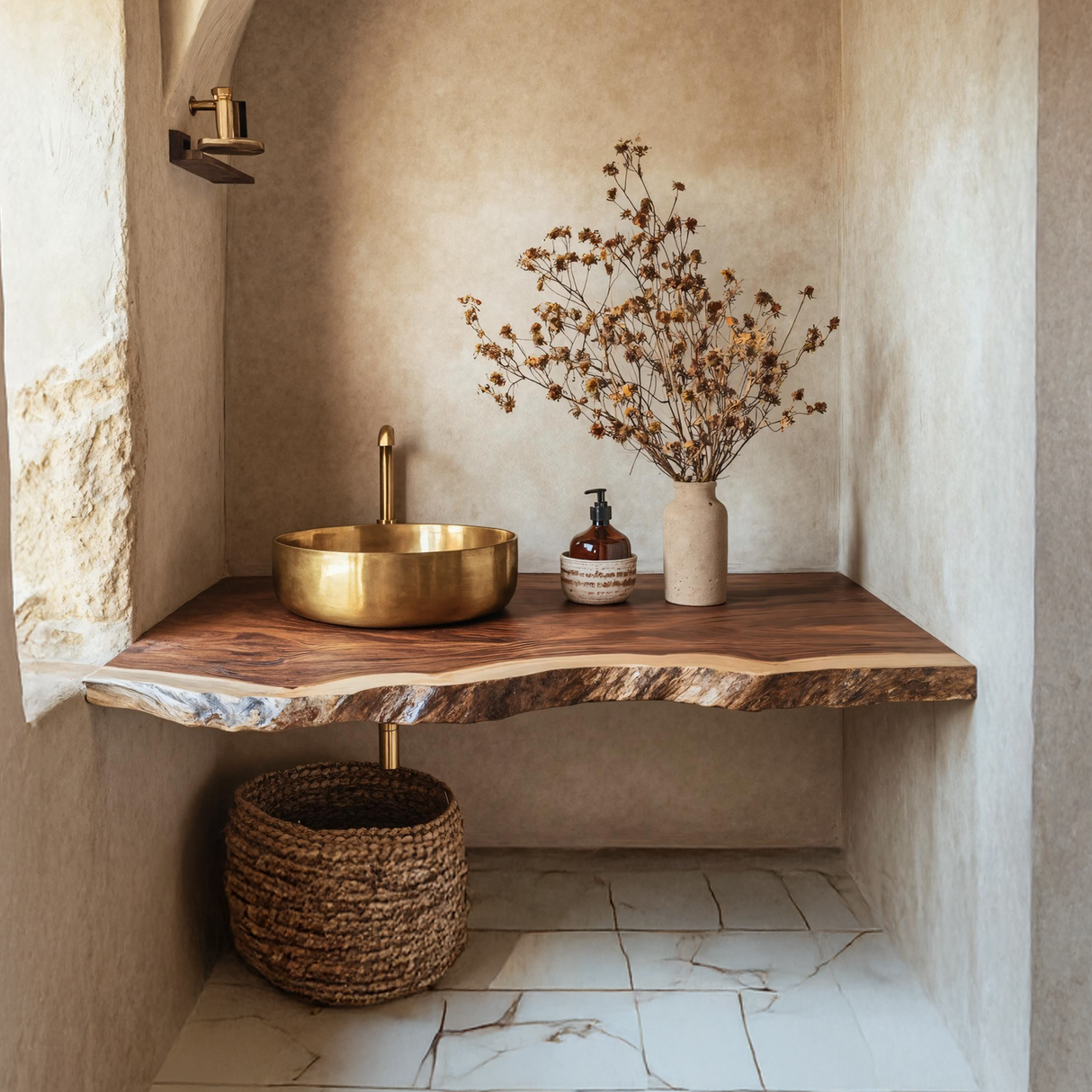 Mid Century Solid Wood Vanity For Furniture Decor