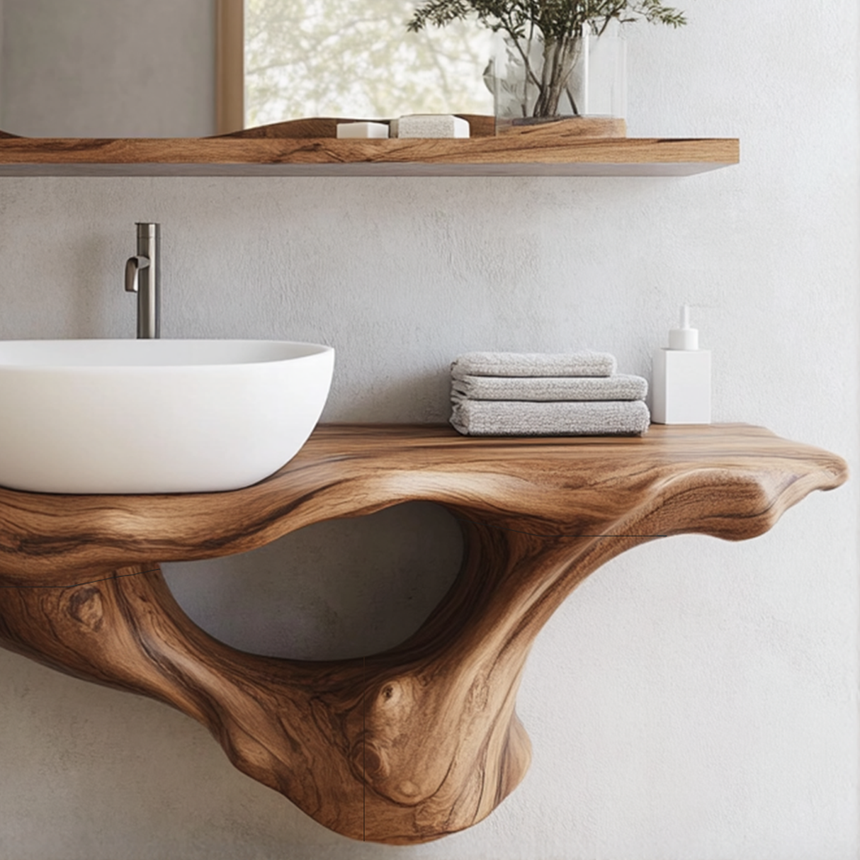 Handcrafted Live Edge Bathroom Vanity Premium Furniture