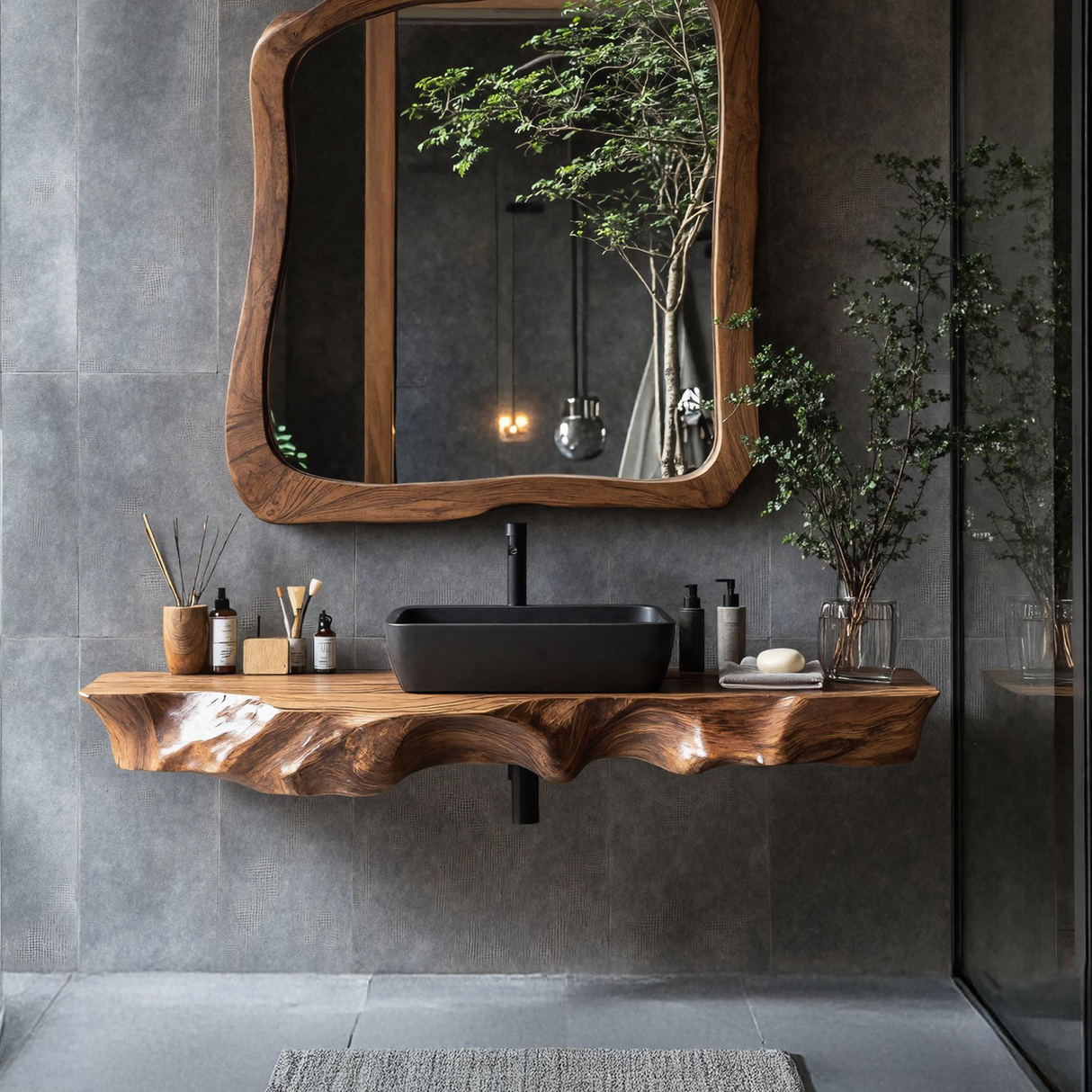 Farmhouse Solid Wood Vanity For Classic Bathroom