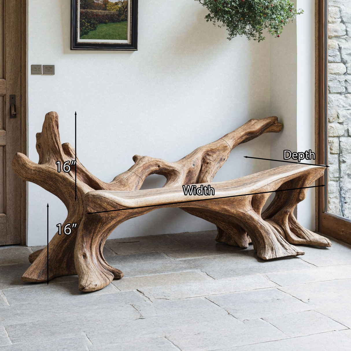 Handcrafted Wooden Bench Outdoor Seating For Durable Patios