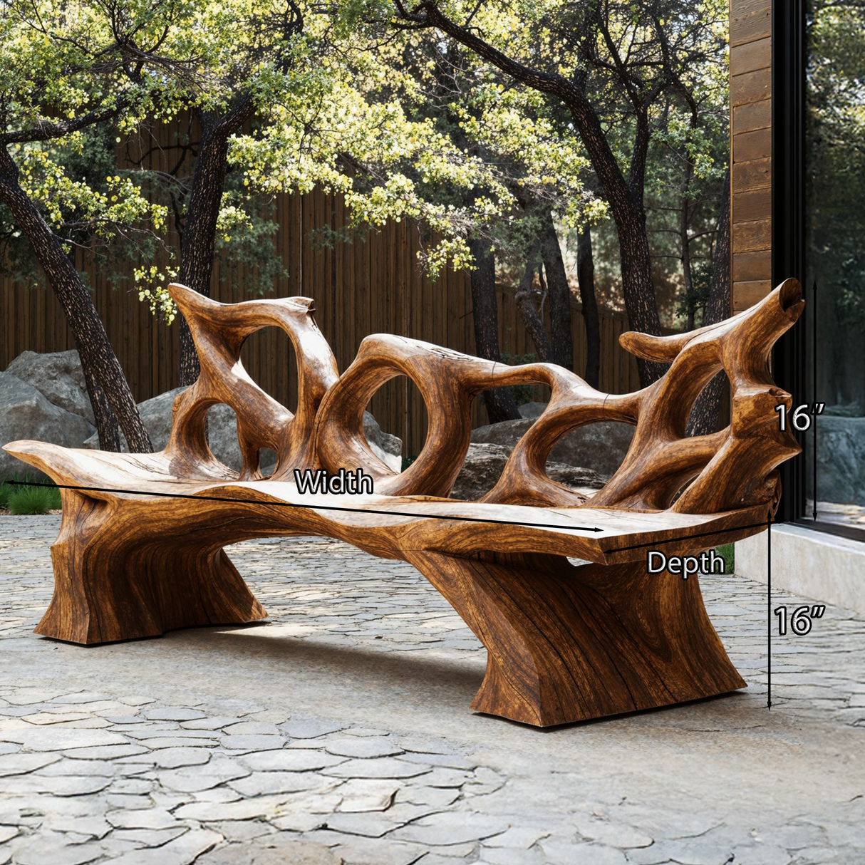 Mid Century Branch Bench Entryway Furniture For Compact Foyers