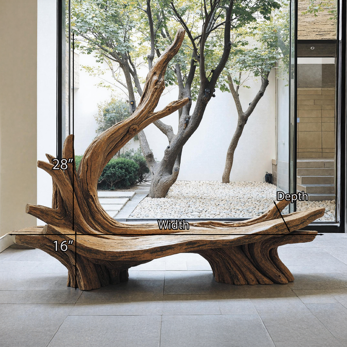 Handcrafted Live Edge Bench For Artistic Patio Designs