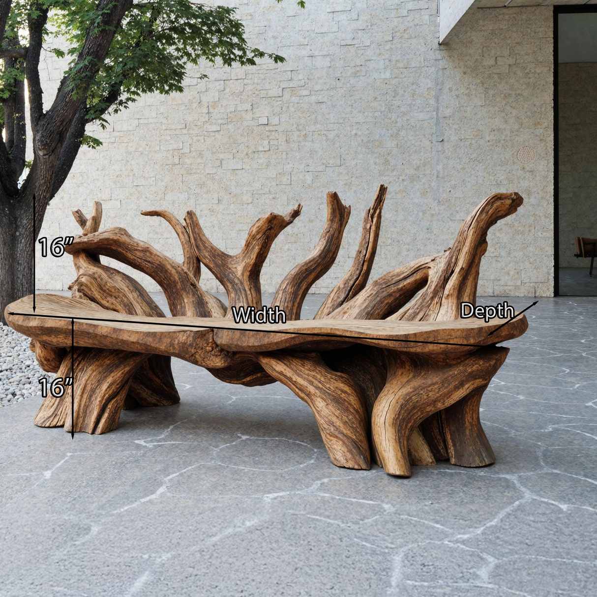 Mid Century Wooden Bench Outdoor Decor For Sleek Exteriors