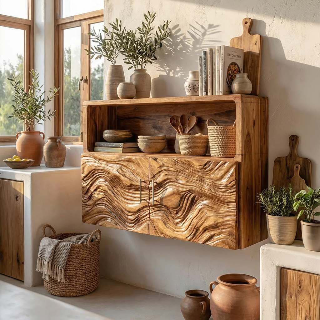 Rustic Live Edge Floating Shelf For Living Room Wall Decor Display