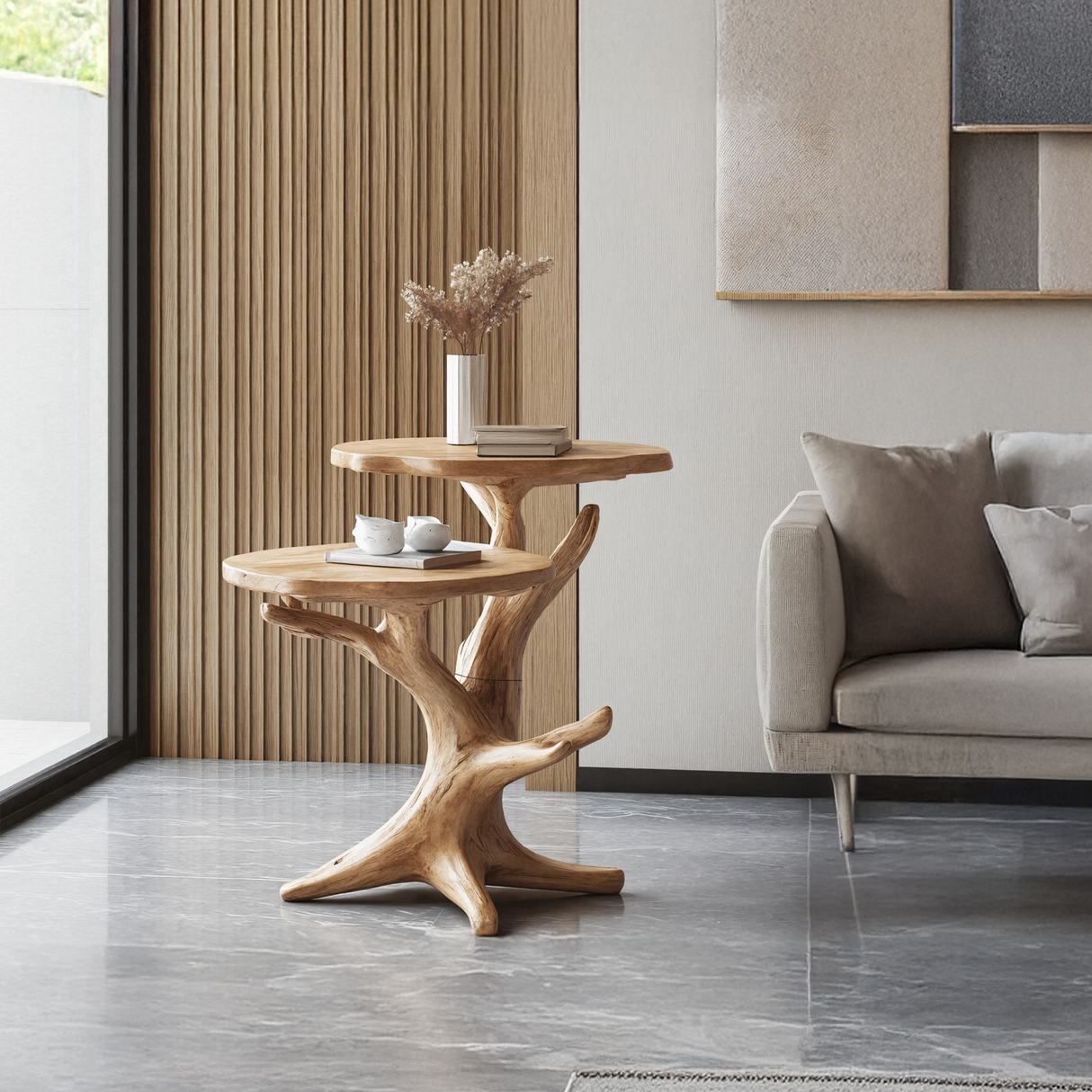 Mid Century Wooden End Table For Furniture Decor Elegant Living Room