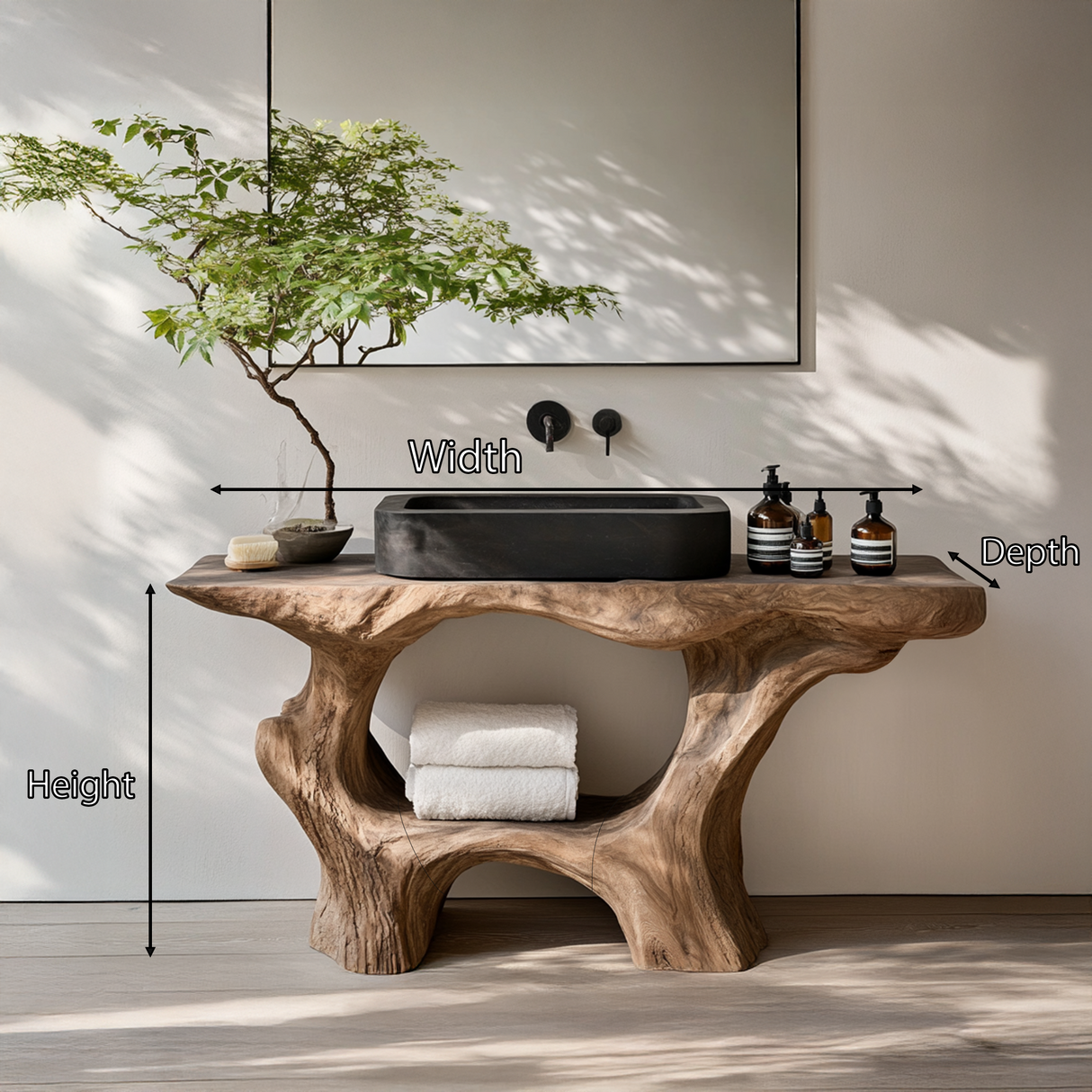 Farmhouse Solid Wood Vanity For Rustic Bathroom Decor
