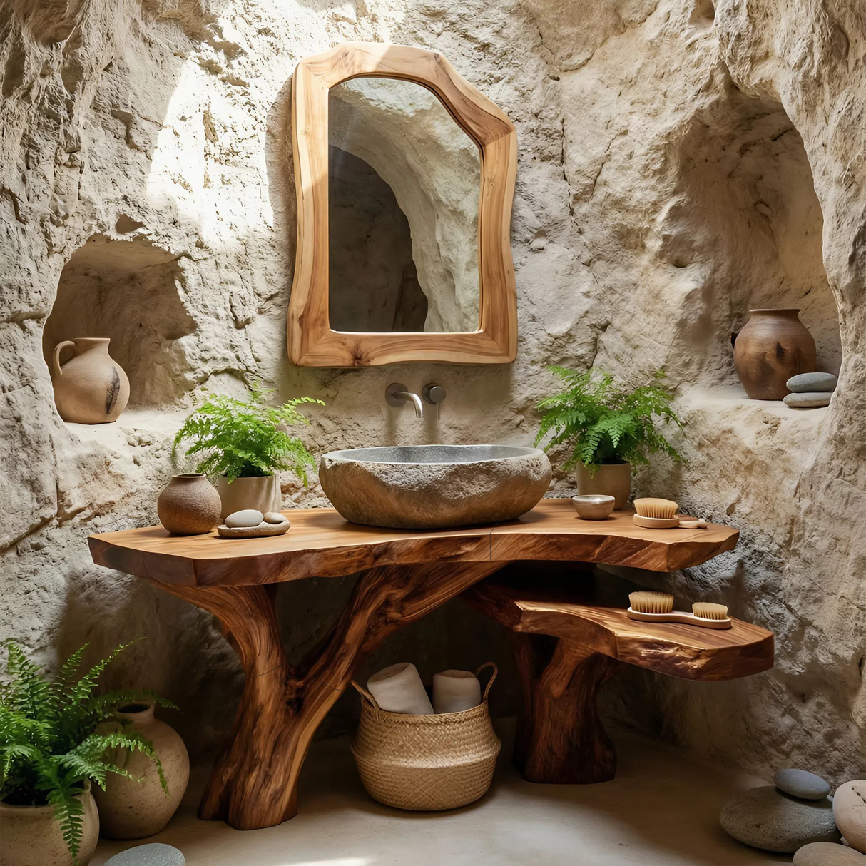 Modern Live Edge Vanity For Master Bathroom Design