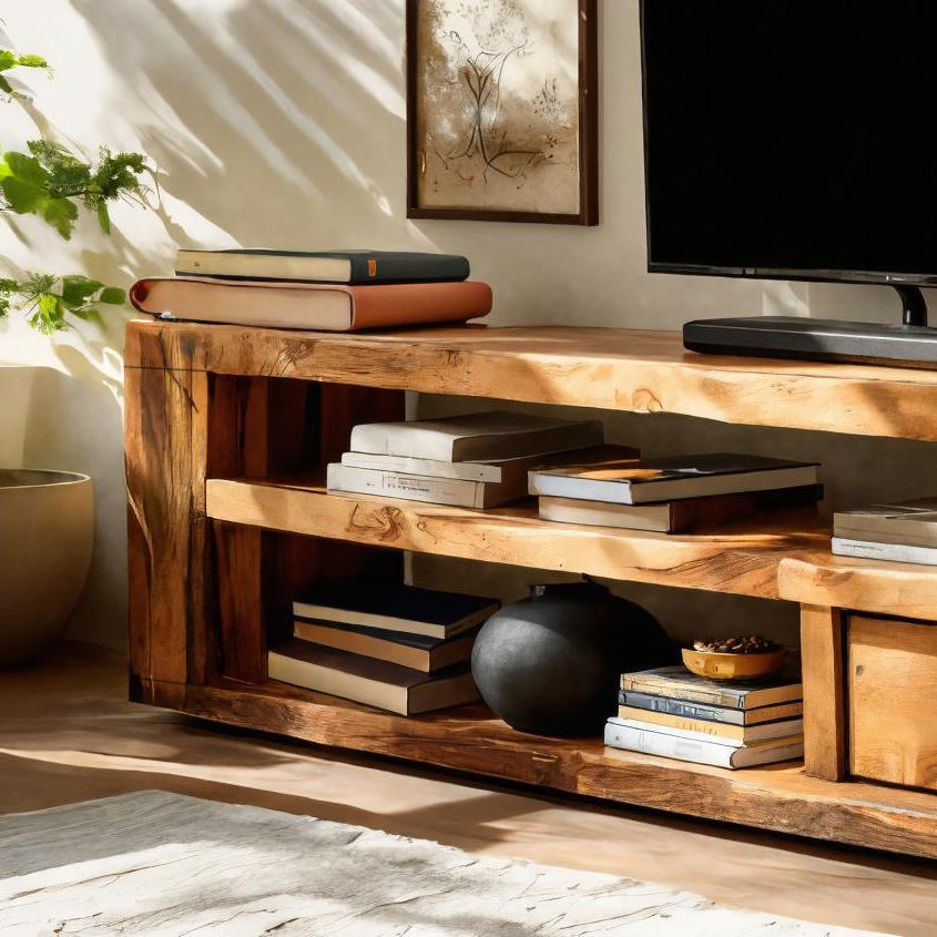 Modern Console Storage Stand For Living Room