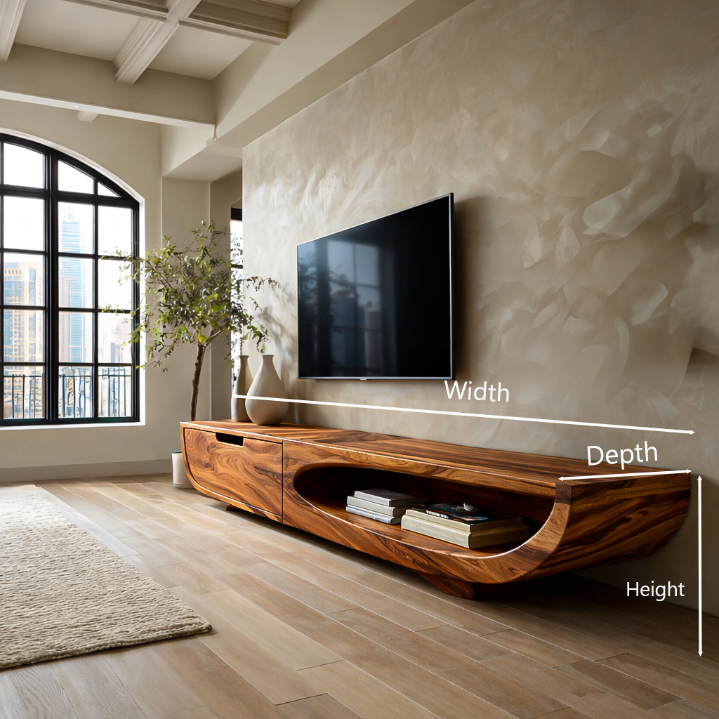 Modern TV Cabinet With Integrated Drawers For Living Room