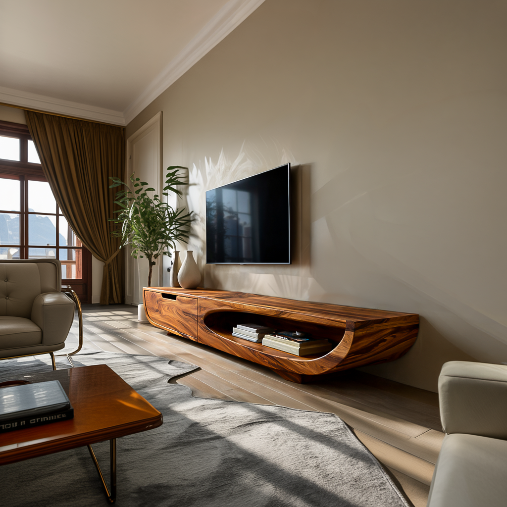 Modern TV Cabinet With Integrated Drawers For Living Room