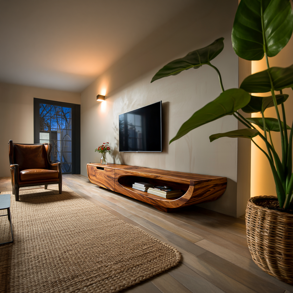 Modern TV Cabinet With Integrated Drawers For Living Room