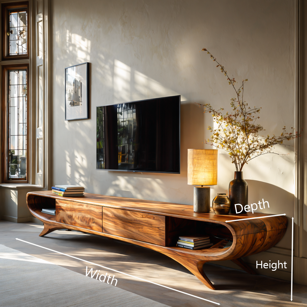 Minimalist TV Cabinet With Hidden Drawers For Living Room