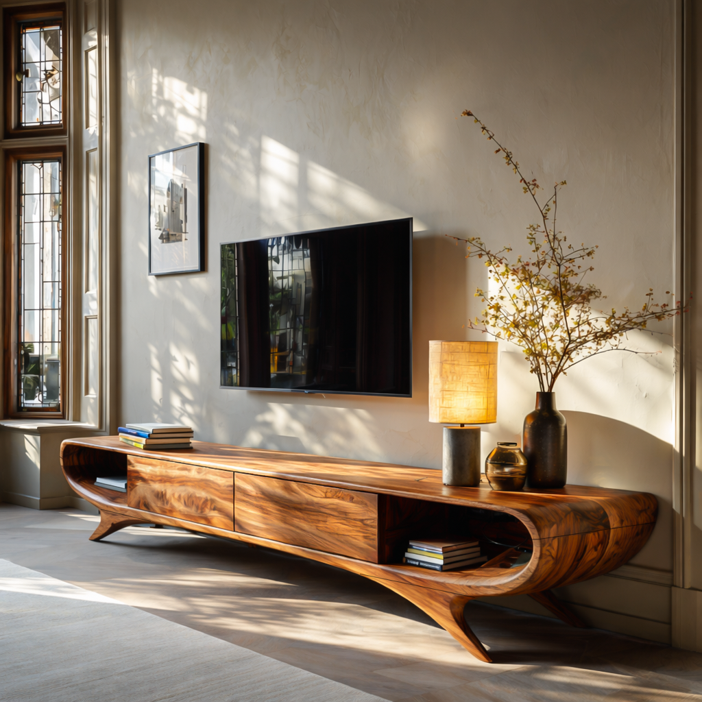 Minimalist TV Cabinet With Hidden Drawers For Living Room