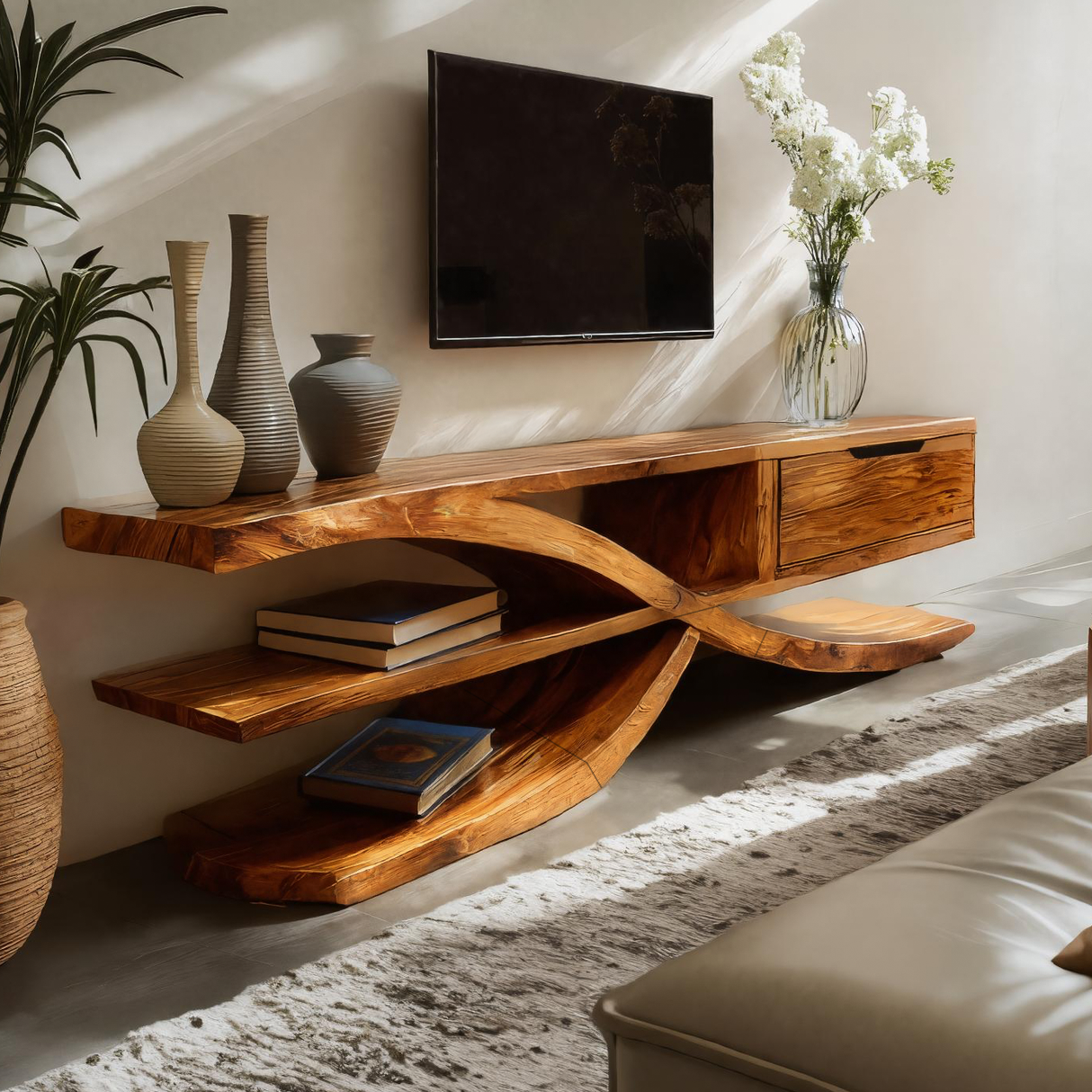 Elegant TV Console For Living Room