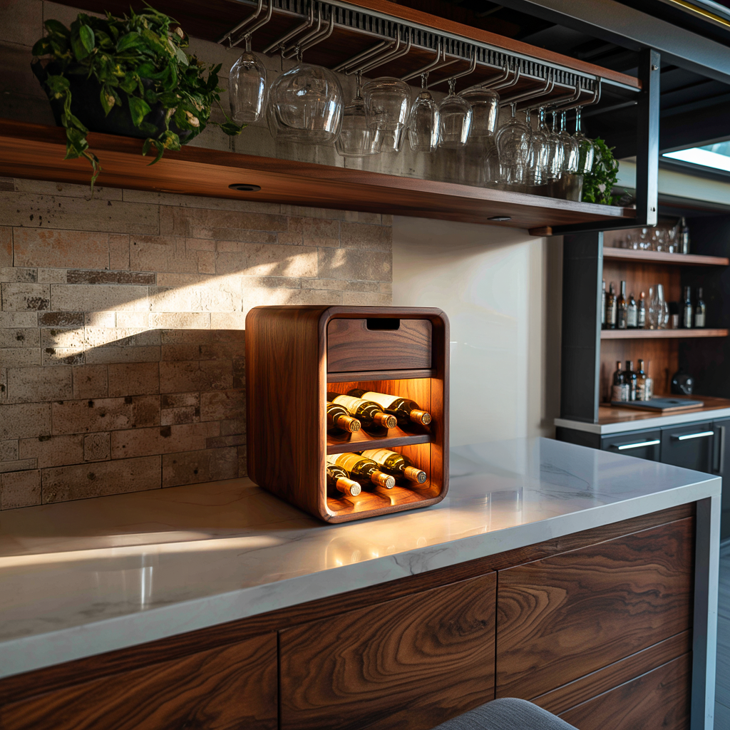 Minimalist Wine Cabinet For Small Kitchen Spaces