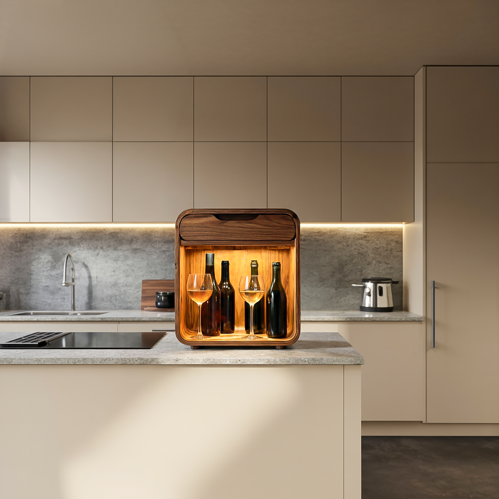 Modern Wine Cabinet With Drawer For Kitchen Or Dining Room
