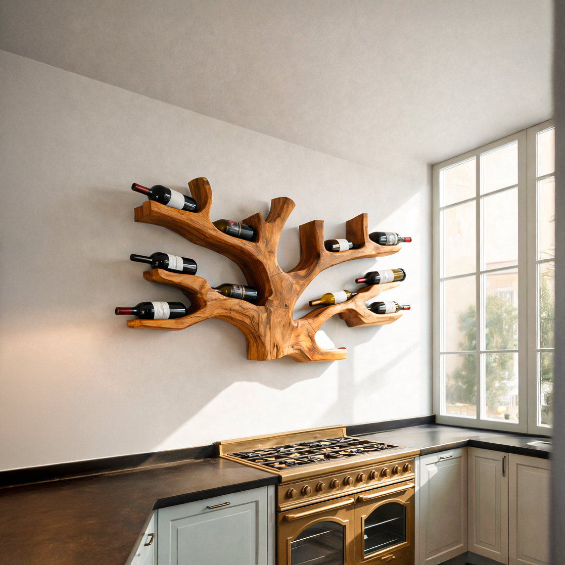 Artistic Wine Holder Wall Rack For Home Bar