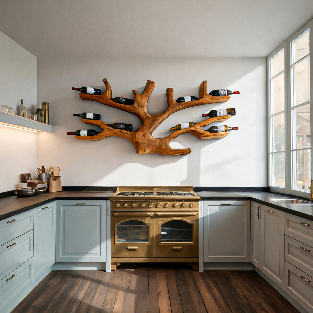 Artistic Wine Holder Wall Rack For Home Bar