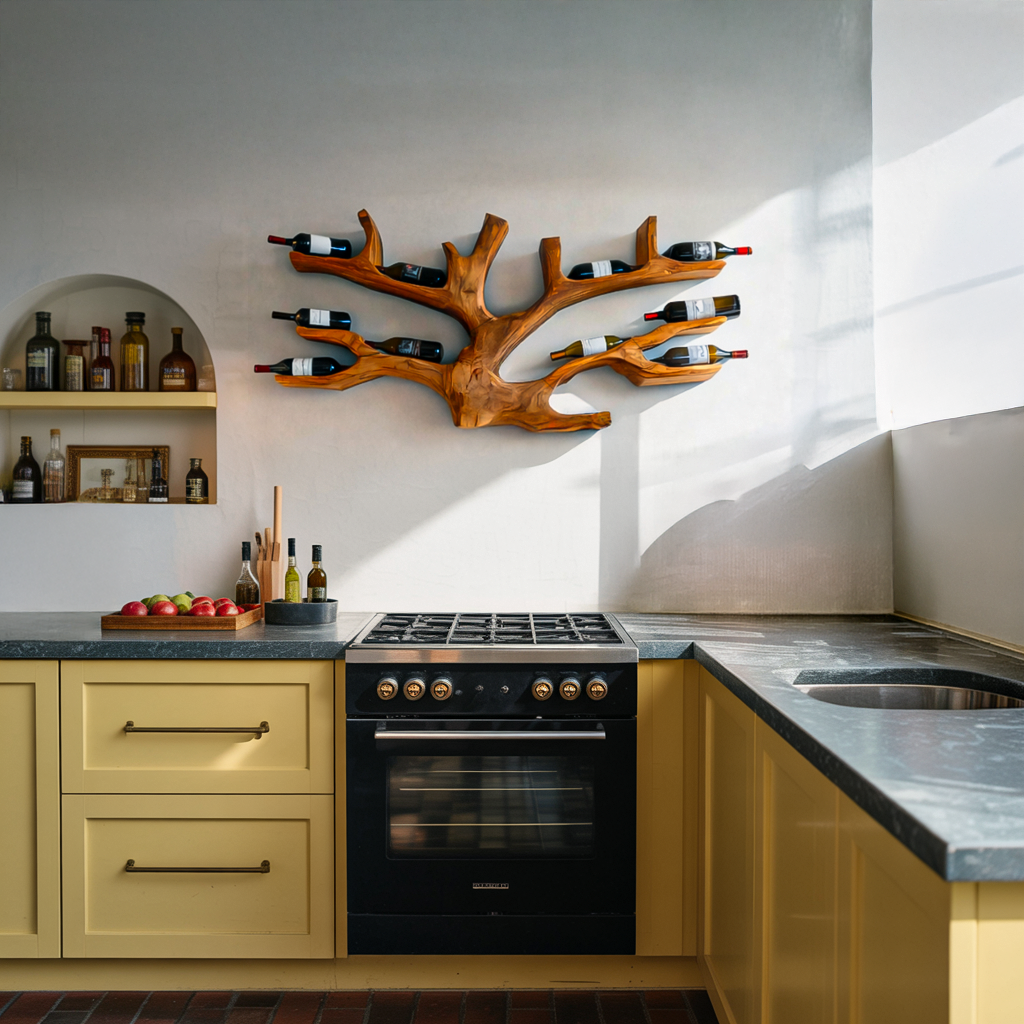 Artistic Wine Holder Wall Rack For Home Bar