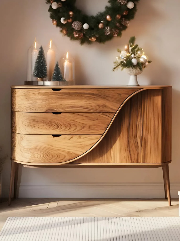 Modern Handcrafted Sideboard For Holiday Home Décor