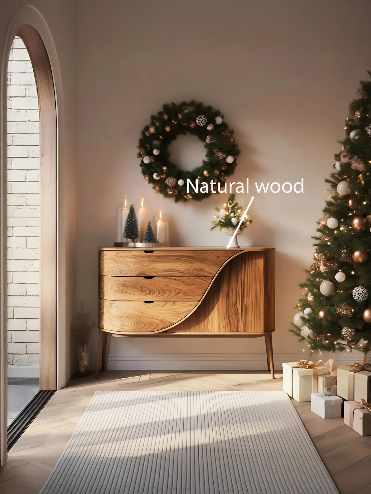 Modern Handcrafted Sideboard For Holiday Home Décor